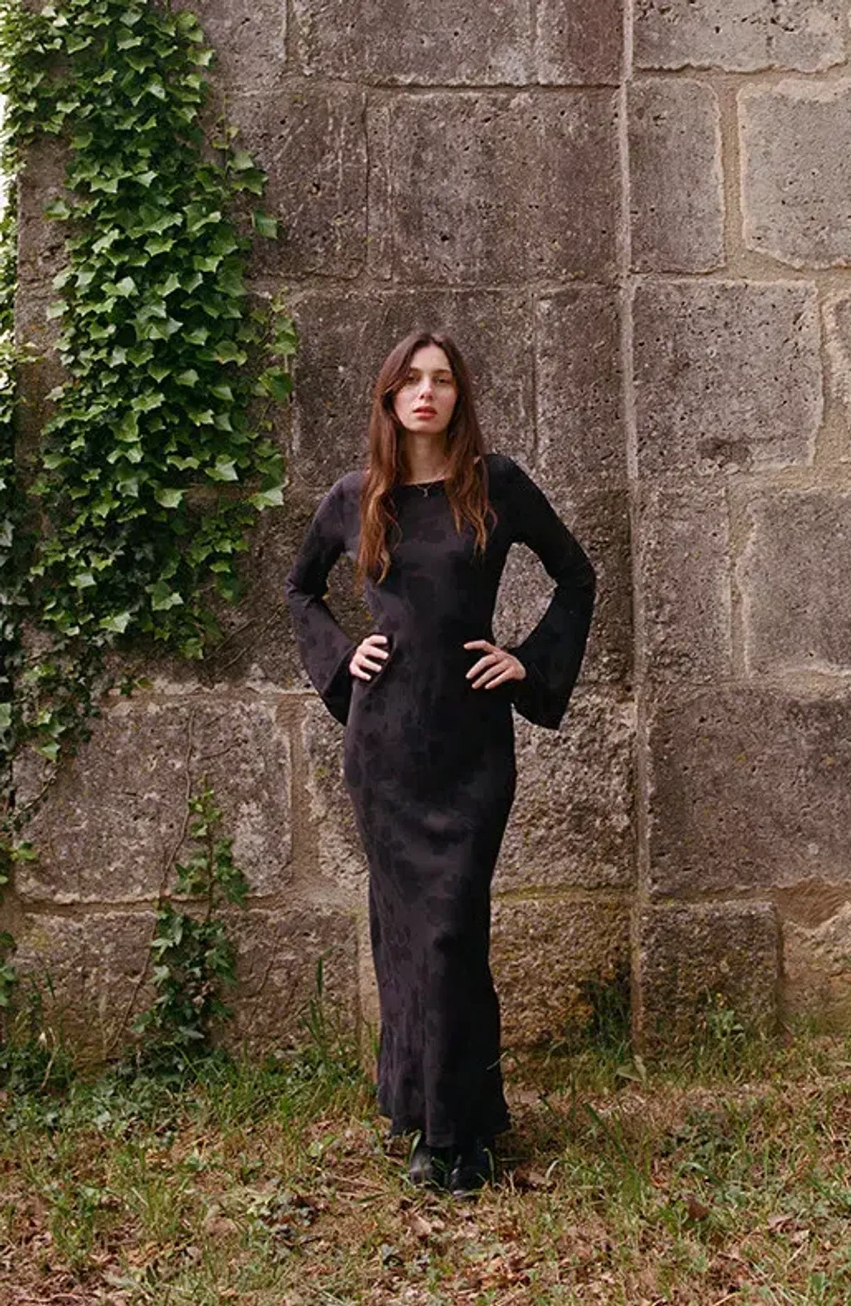 Realisation Par Gia Maxi Dress Midnight Rose Black Size L / UK 12 - Image 1