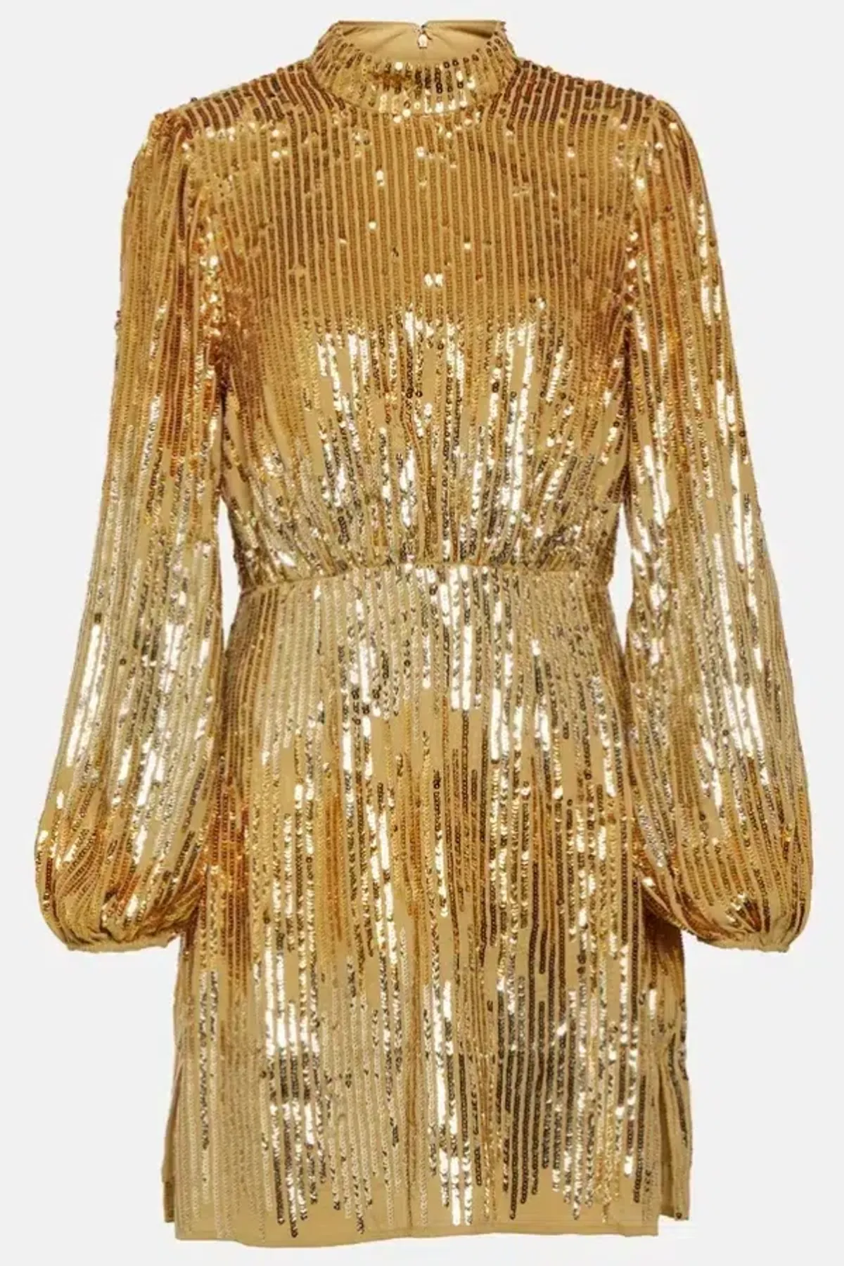 Rixo London Samantha Dress Gold Size S / UK 10 - Image 3