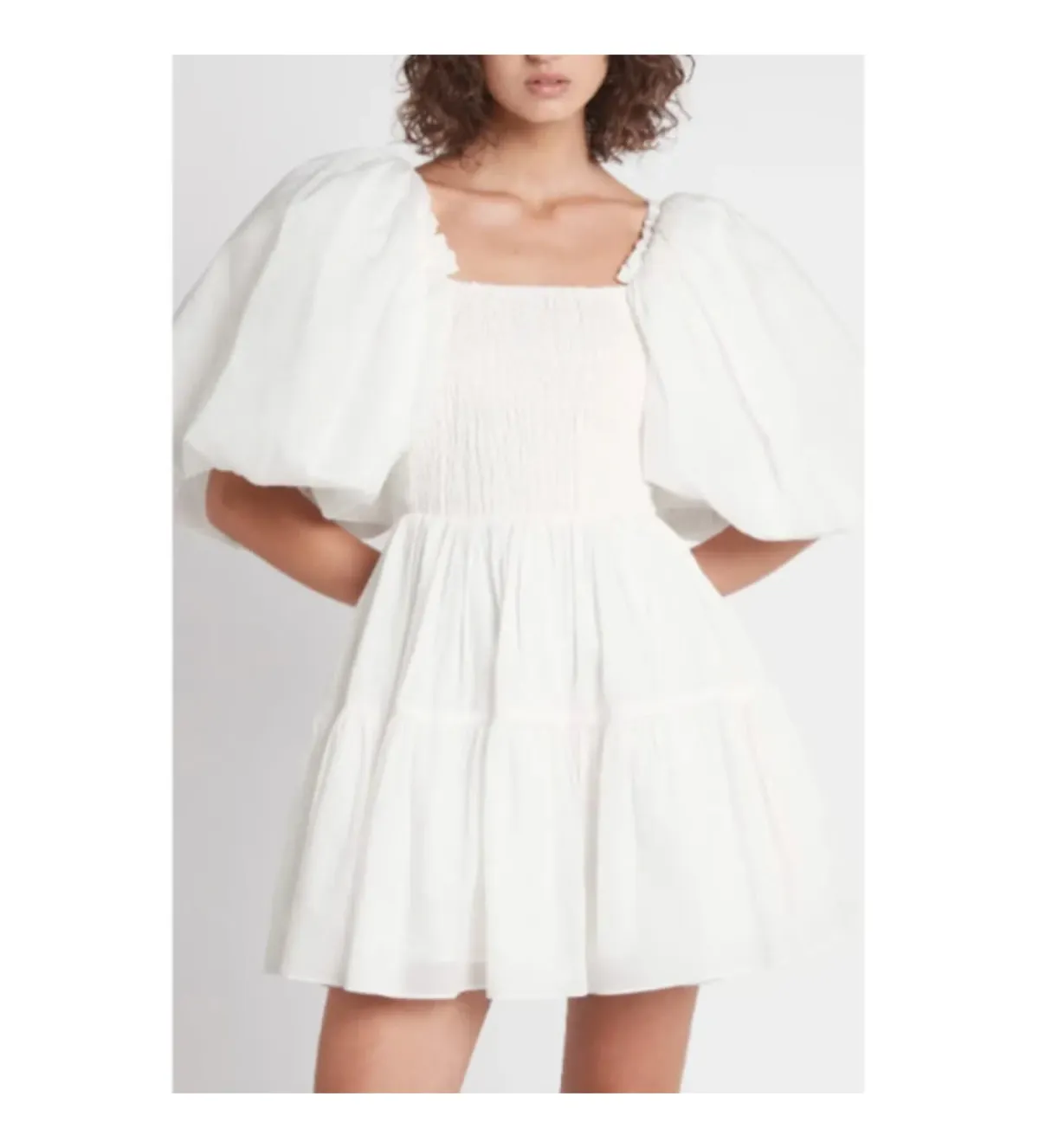 Aje Cherished Mini Dress White Size UK 12 - Image 1