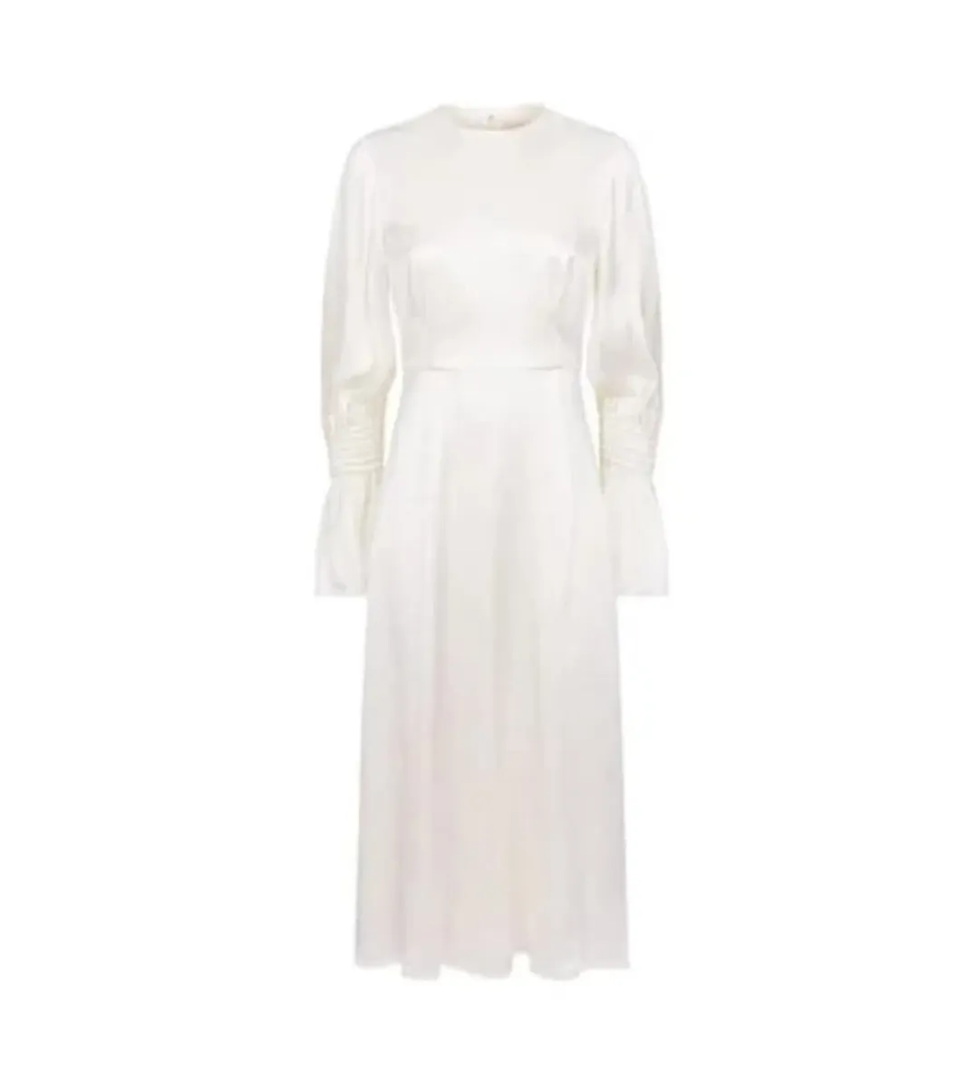 Roksanda Duana Silk Midi Dress White Size 10 for rent on The Volte - main image