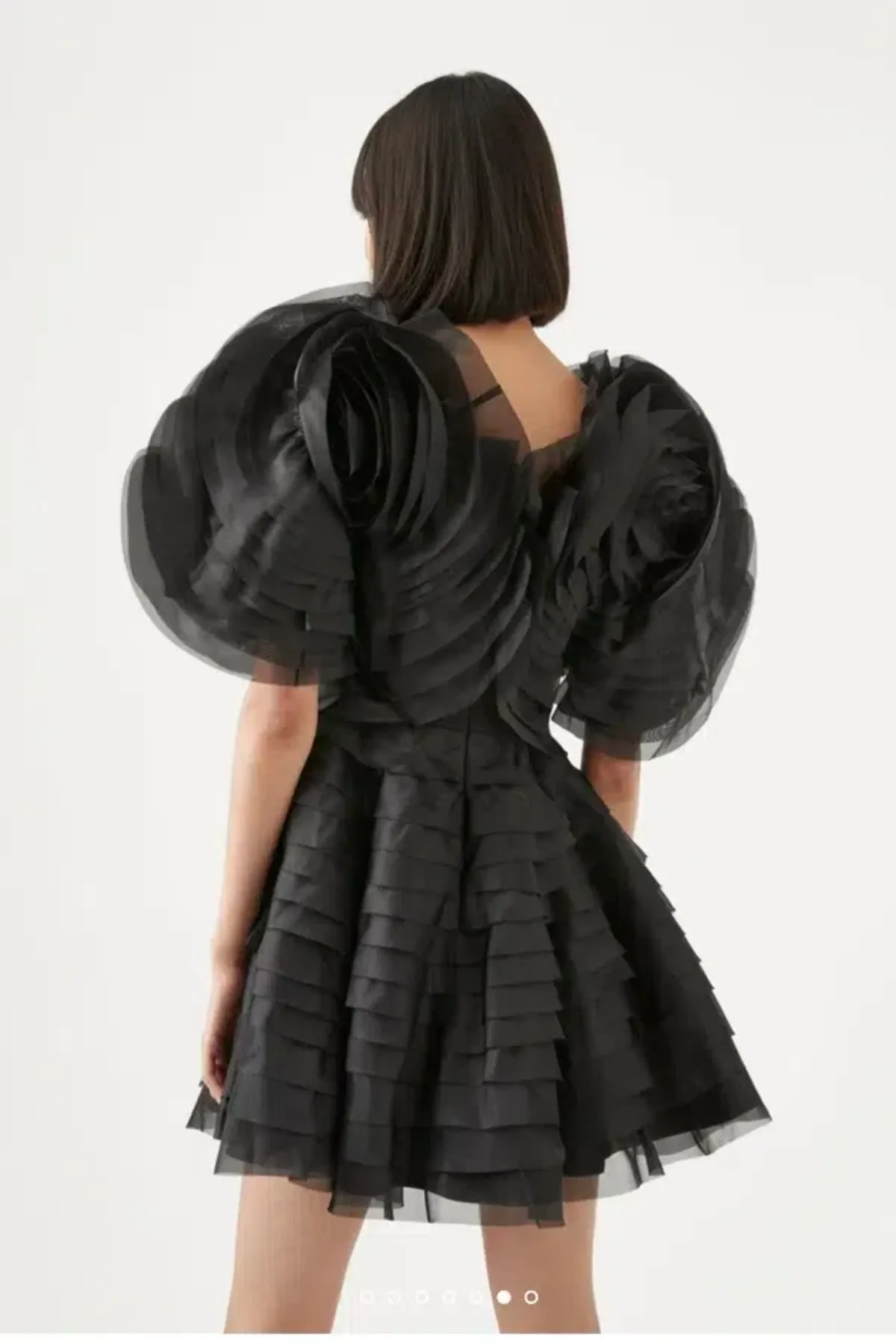 Aje Amour Ruffle Mini Dress Black Size 12 - Image 3