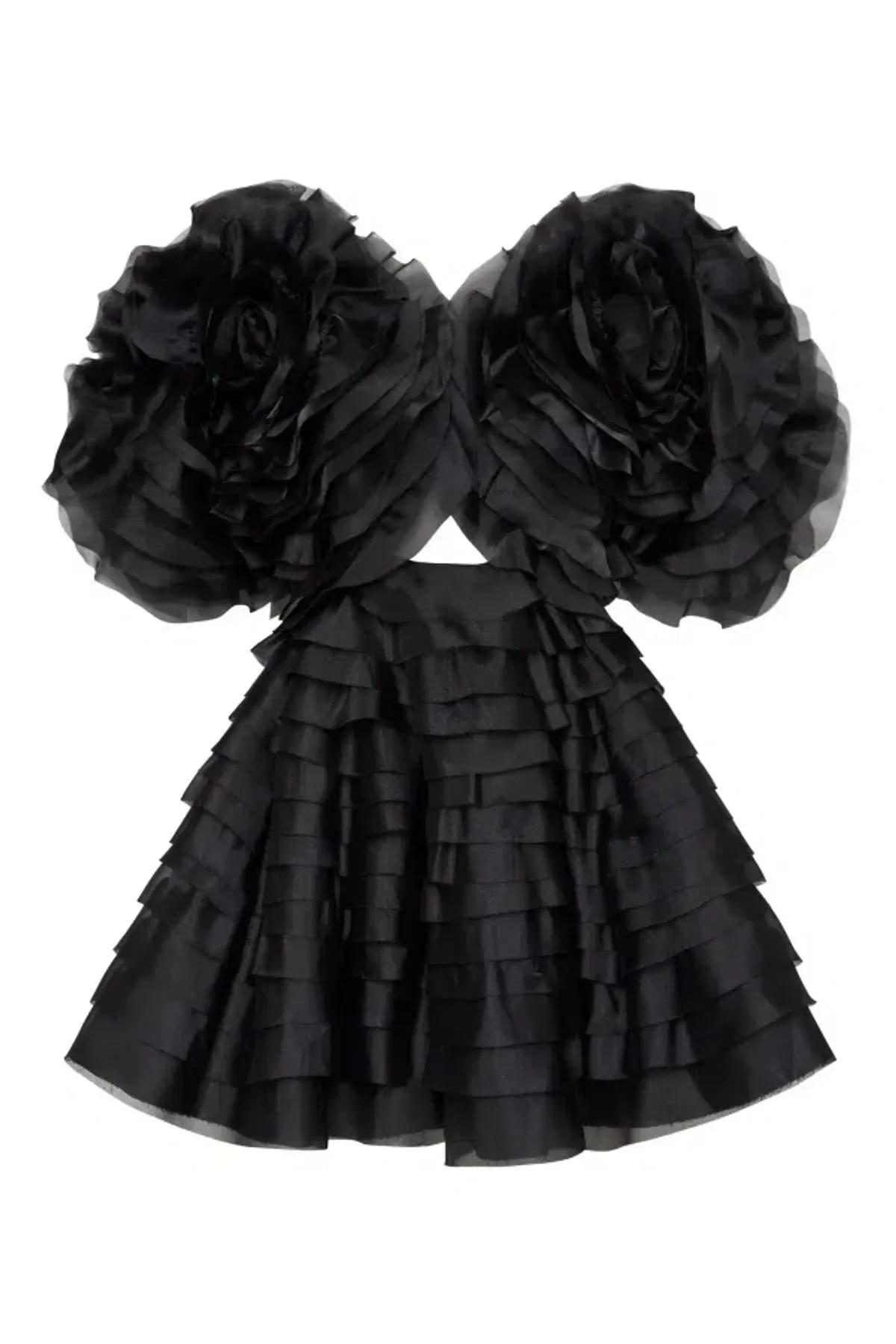 Aje Amour Ruffle Mini Dress Black Size 12 - Image 4