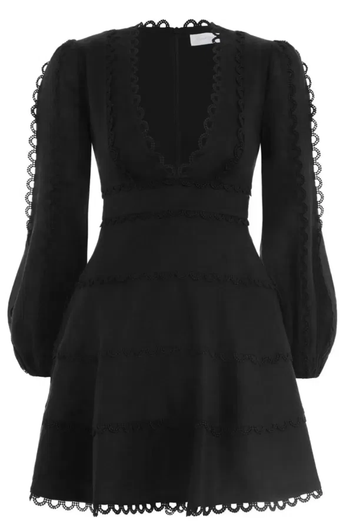 Zimmermann Heathers Flounce Mini Dress Black Size 2 / UK 12 - Image 5