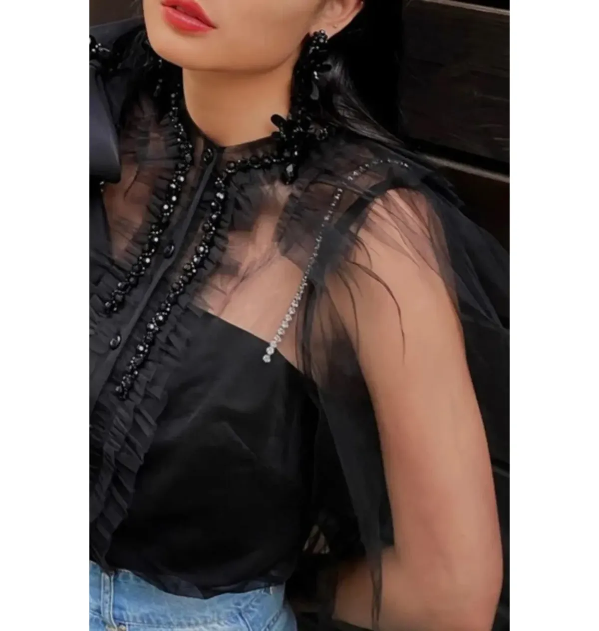 Simone Rocha x H&M Black Blouse Black Size 12 - Image 2