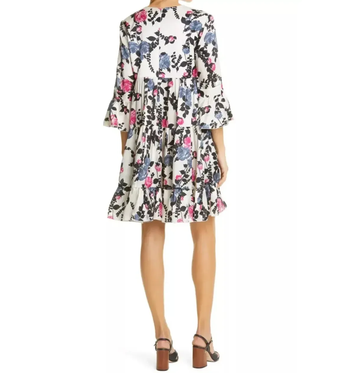 La DoubleJ Empire Midi Dress Floral Size 12 - Image 3