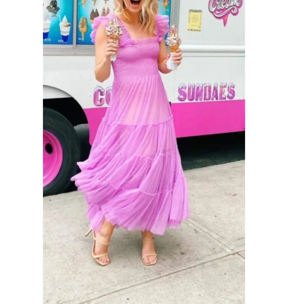 Hill House Home Collector’s Ellie Nap Midi Dress Pink Size 10 - Image 3