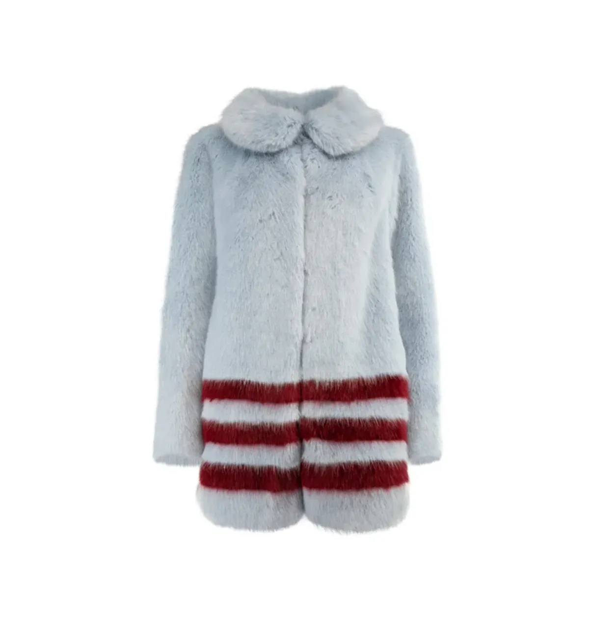 Shrimps Dulcie Faux Fur Coat Blue Size 12 - Image 3
