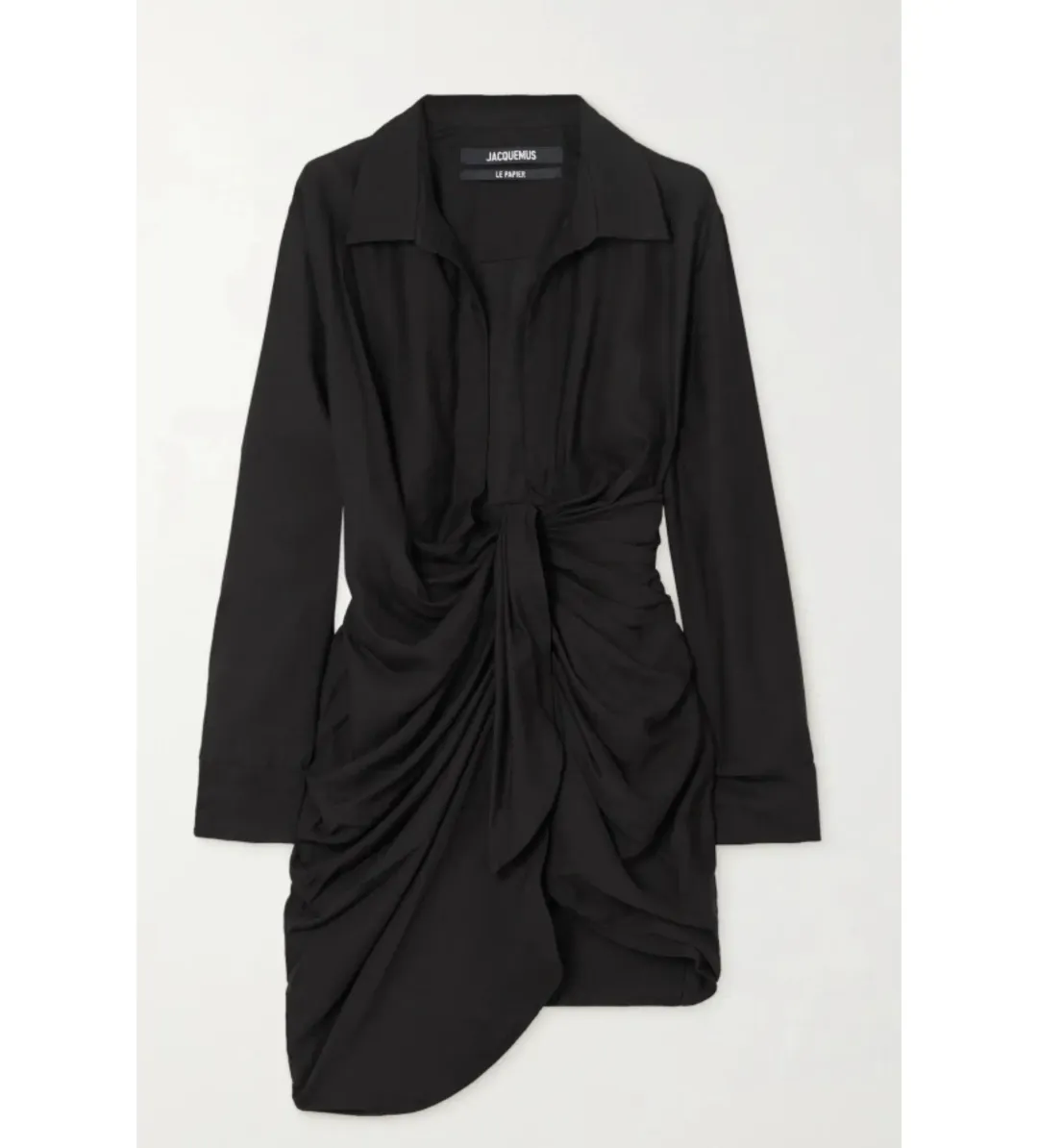 Jacquemus Bahia Shirt Dress Black Size 8 for rent on The Volte - main image