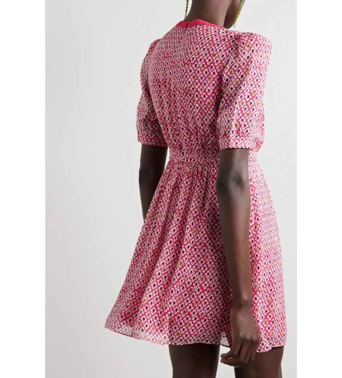 Saloni Jamie Mini Dress Print Size UK 12 - Image 2