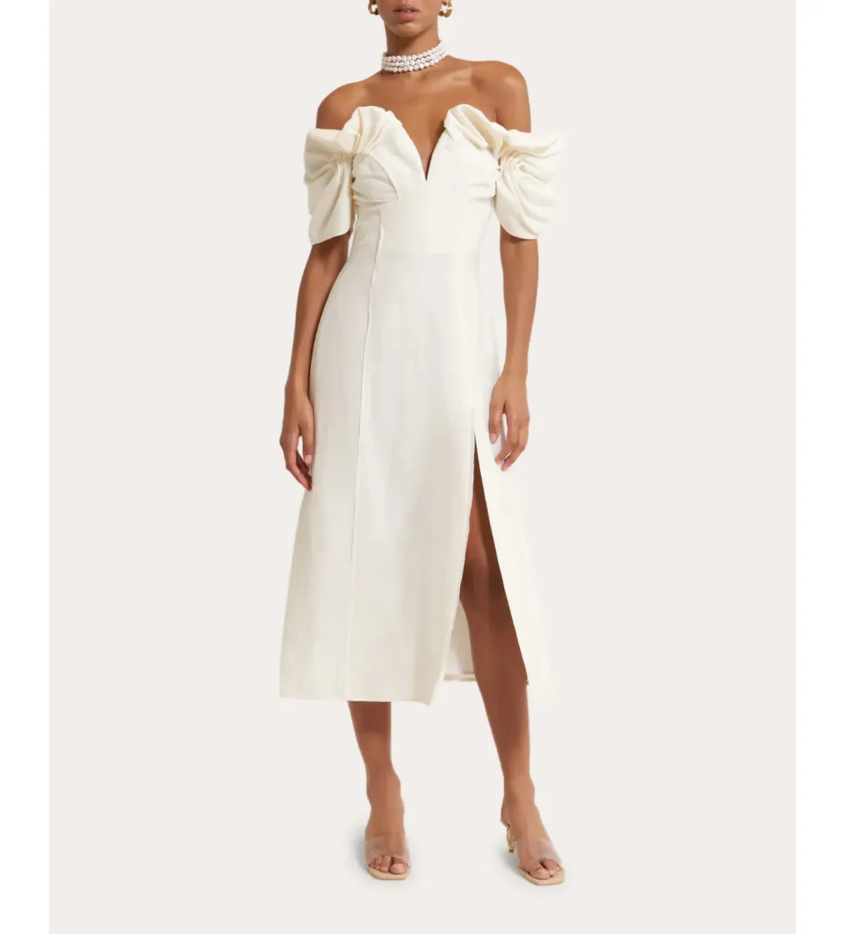 Cult Gaia Muna Maxi Dress White Size UK 10 - Image 1