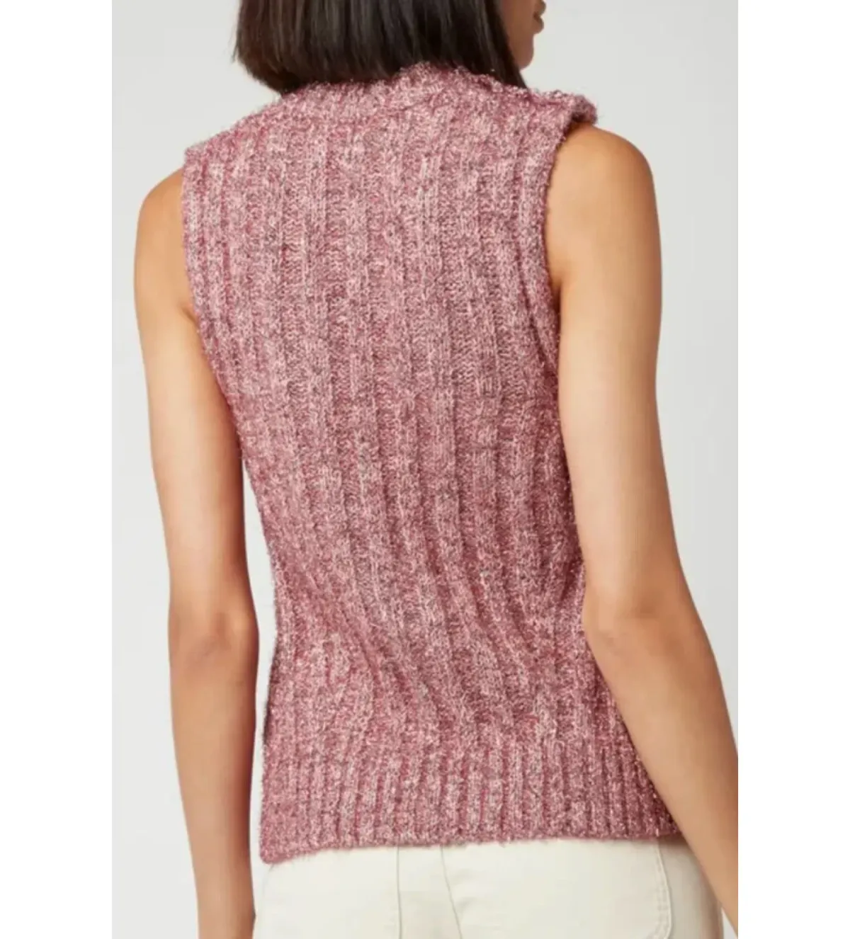 Ganni Glitter Tank Top Pink Size M / UK 10 - Image 2