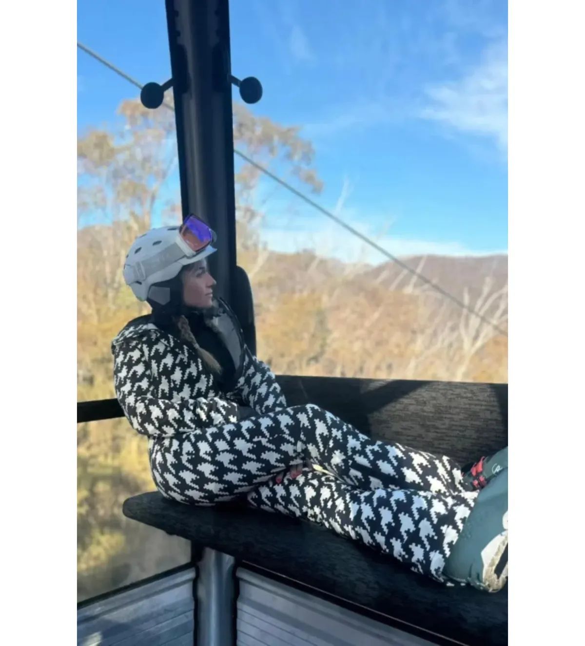 Perfect Moment Houndstooth Ski Suit Print Size UK 12 - Image 6