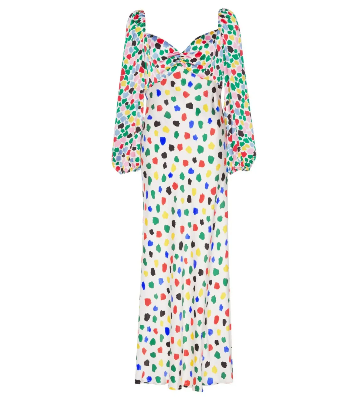 RIXO Gio Silk Midi Dress  Micro Tulip Mixed Size UK 12   - Image 3