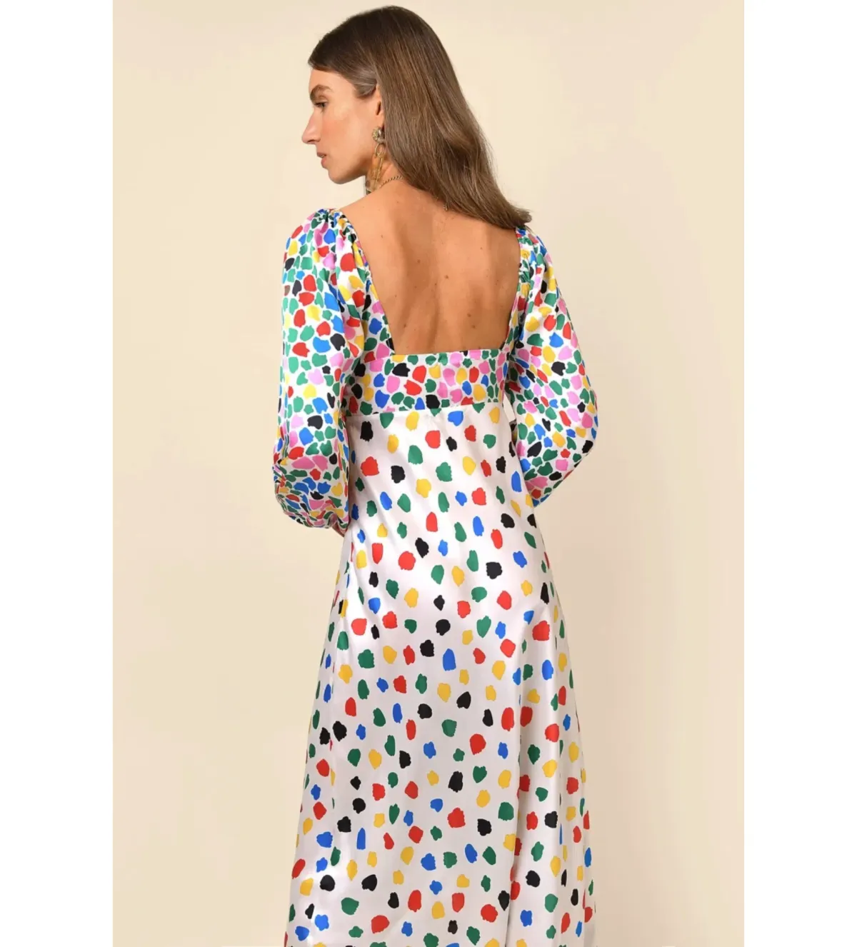 RIXO Gio Silk Midi Dress  Micro Tulip Mixed Size UK 12   - Image 2