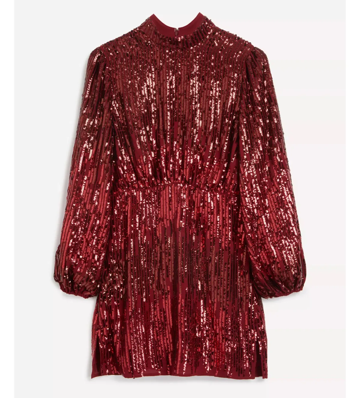 RIXO  Samantha Mini dress in Burgundy  Size UK 14 - Image 5