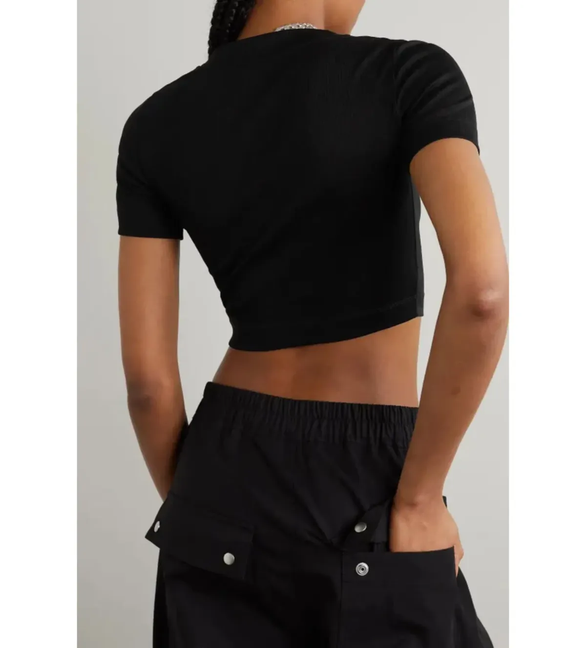 Loewe Anagram Cropped Tee Black Size L / UK 12 - Image 3