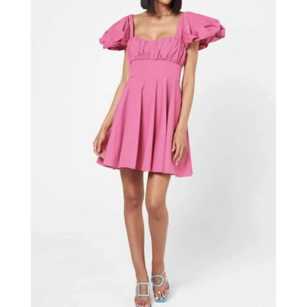 De La Vali Delores Mini Dress Pink Size UK 12 - Image 1