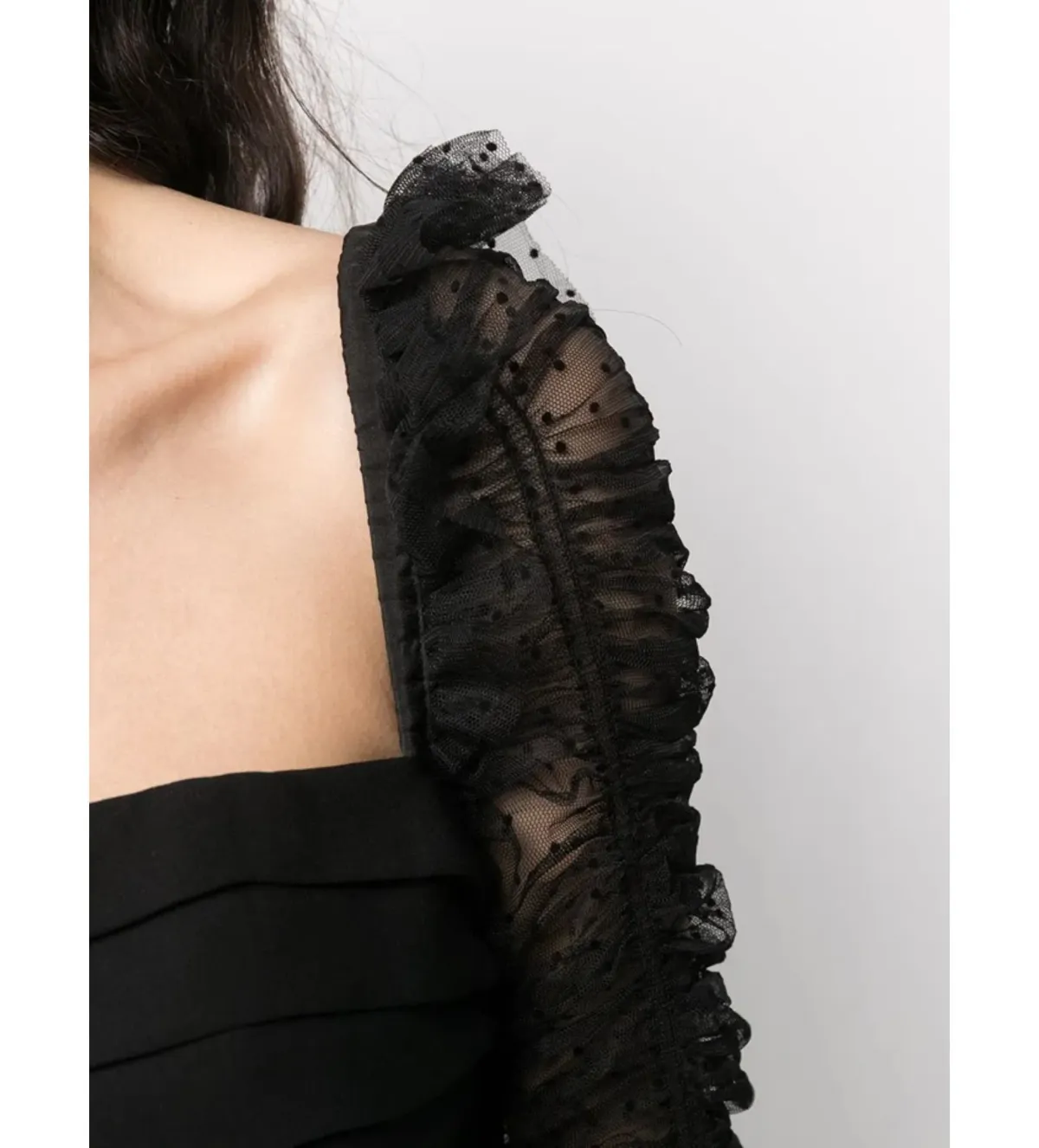 Self-portrait Dot Mesh Midi Dress Black Size UK 12 - Image 3