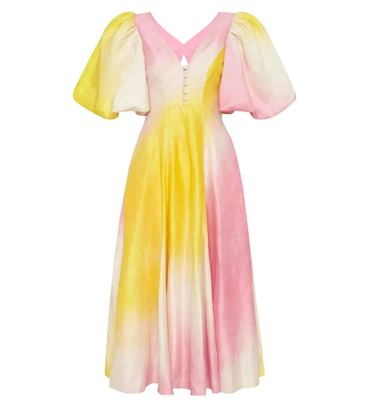 Aje  Cloud burst midi dress in pink  Size UK 12 - Image 3