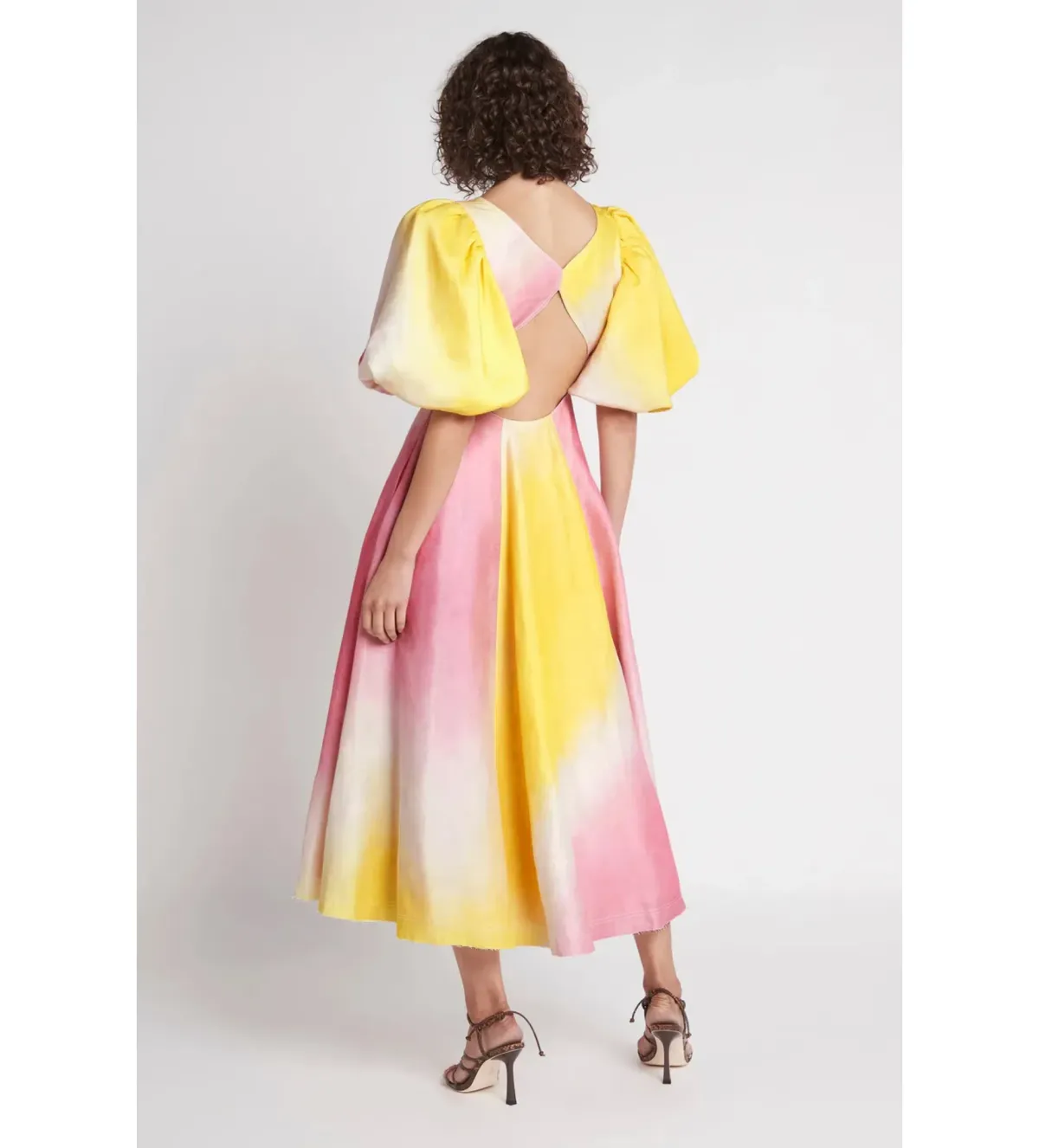 Aje  Cloud burst midi dress in pink  Size UK 12 - Image 2