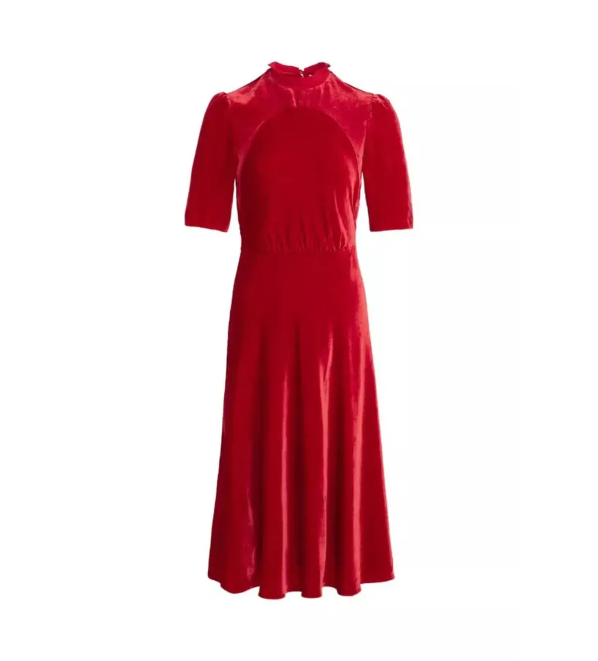 Saloni Dahlia Midi Dress Red Size UK 14 - Image 6