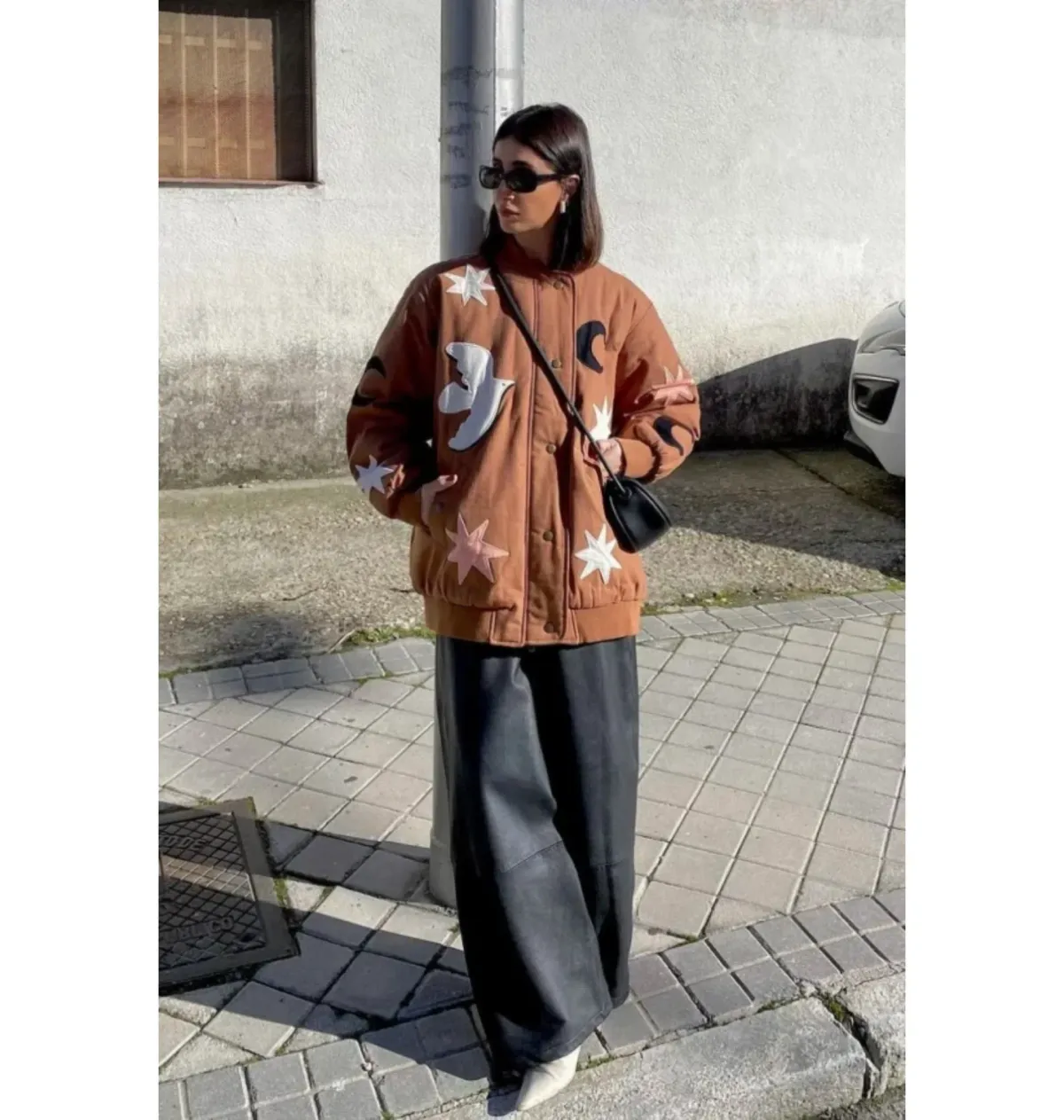 Sezane Richie Jacket Brown Size UK 10 - Image 1