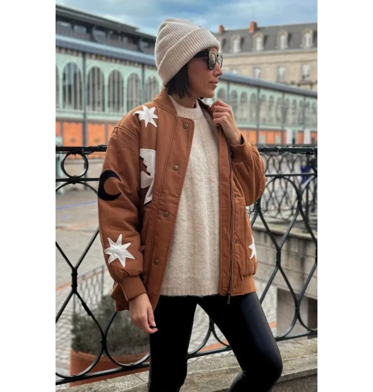 Sezane Richie Jacket Brown Size UK 10 - Image 4