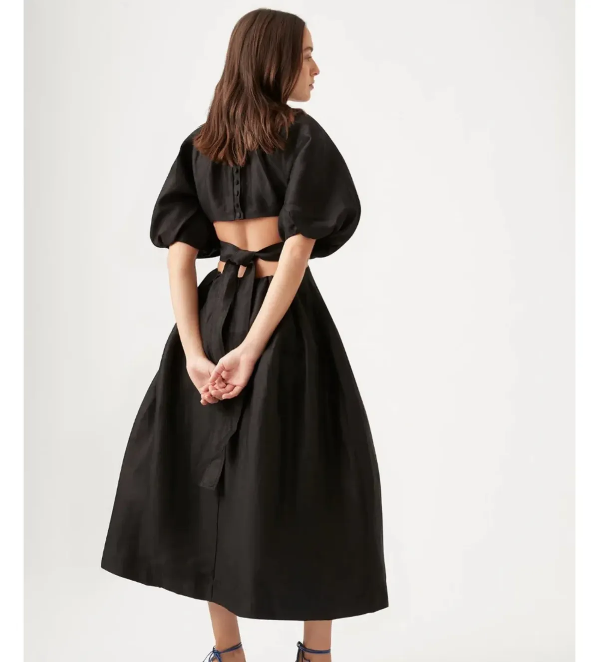 Aje Mimosa Midi Dress Black Size UK 12 - Image 3