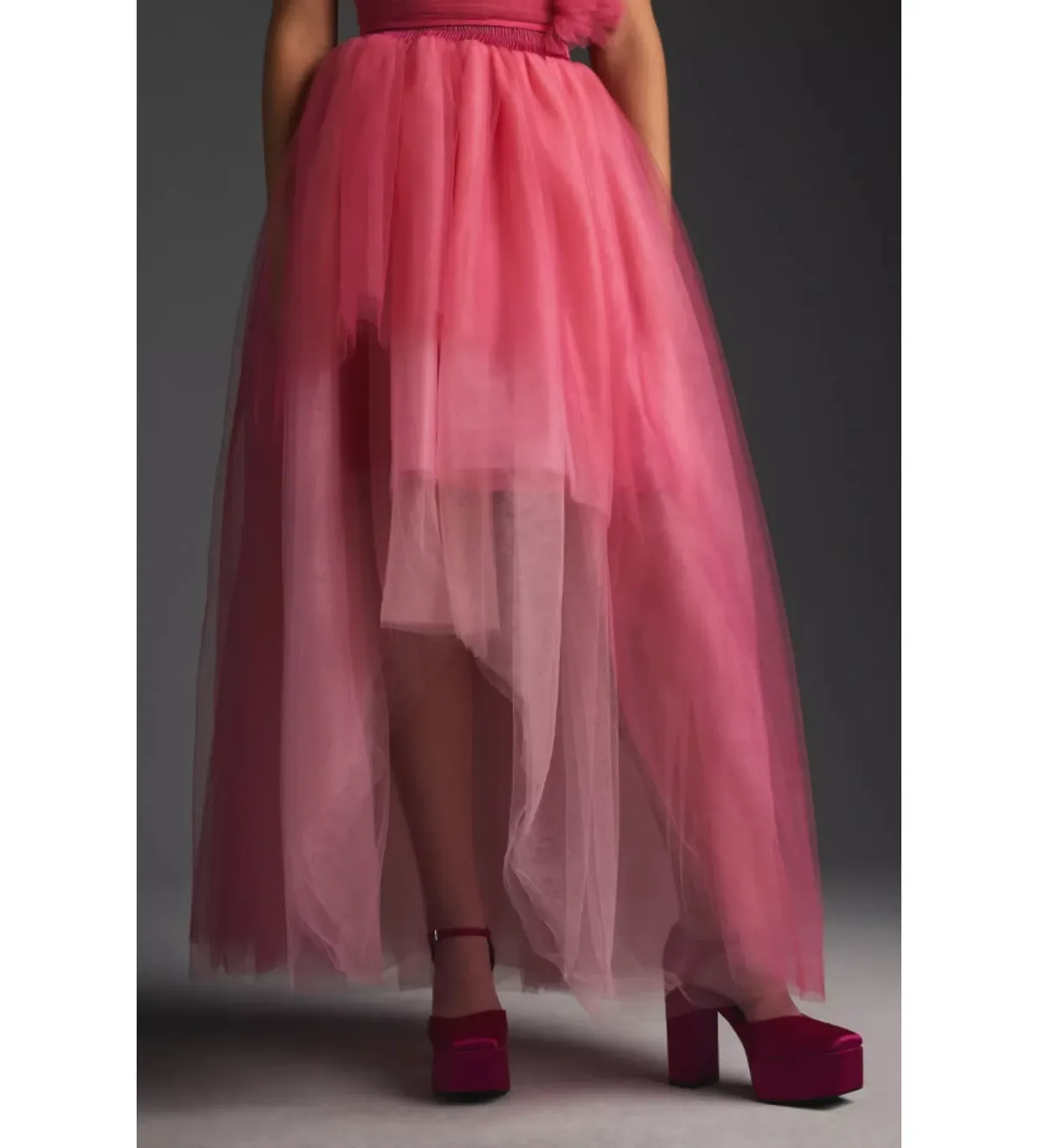 HUTCH Tulle Midi Skirt Pink Size M / UK 10 - Image 2
