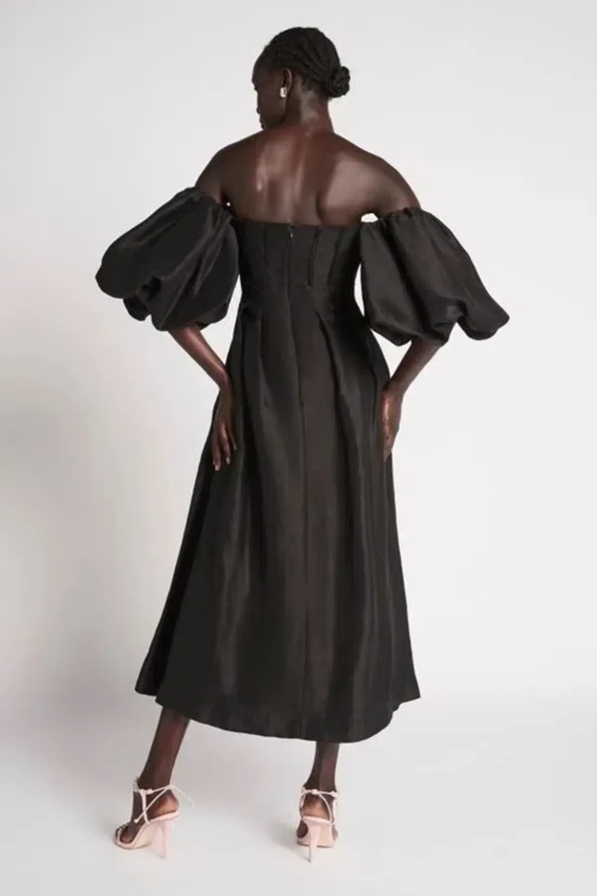 Aje Eugenie Midi Dress Black Size UK 12 - Image 3