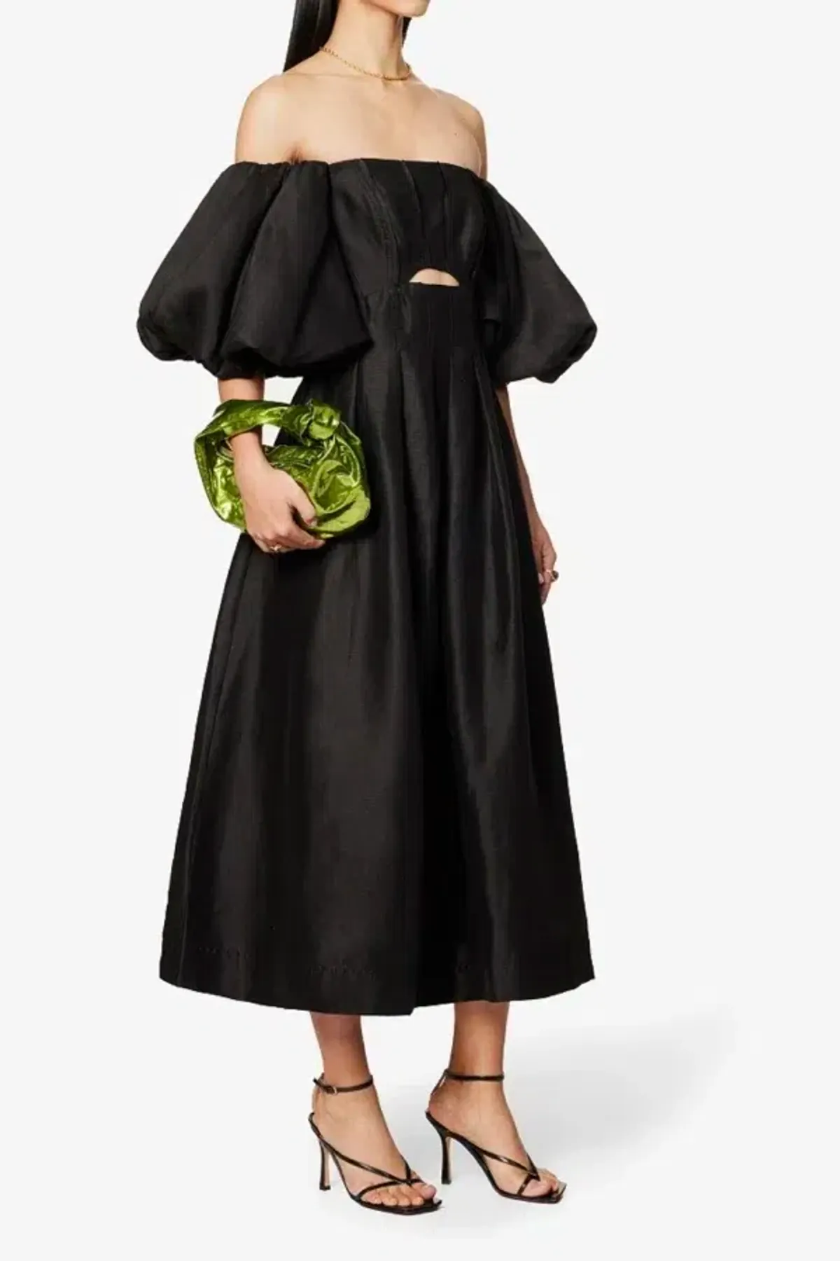 Aje Eugenie Midi Dress Black Size UK 12 - Image 2