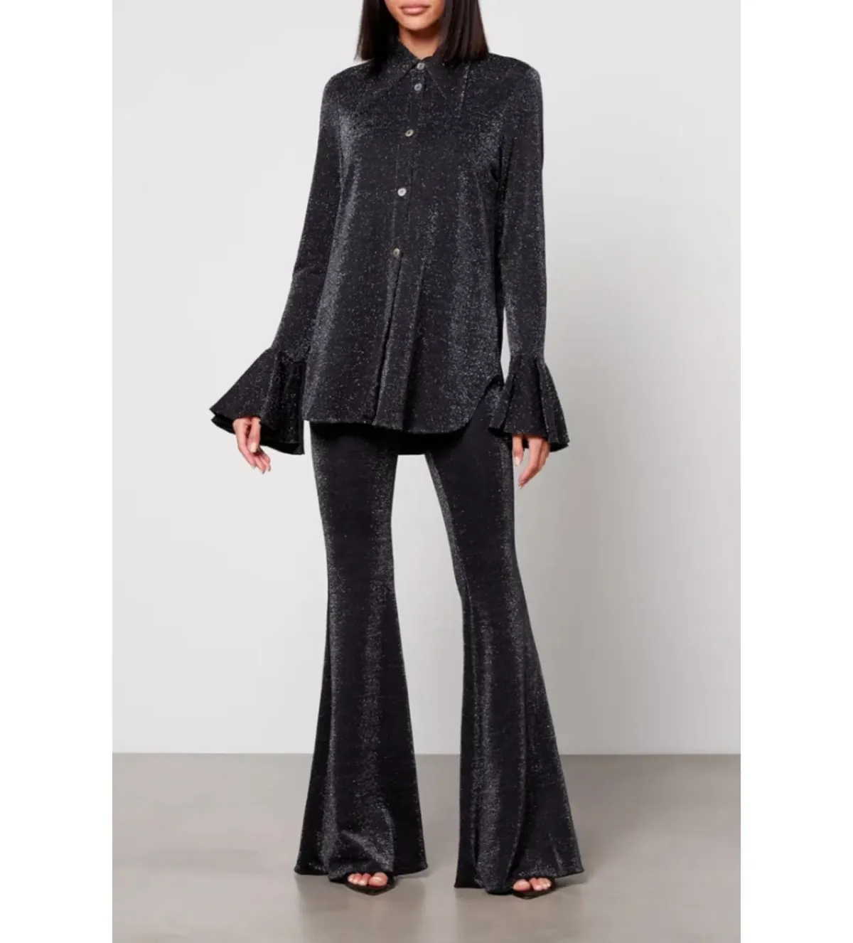 Sleeper Cosmos Lurex Lounge Suit Grey Size UK 10 - Image 1