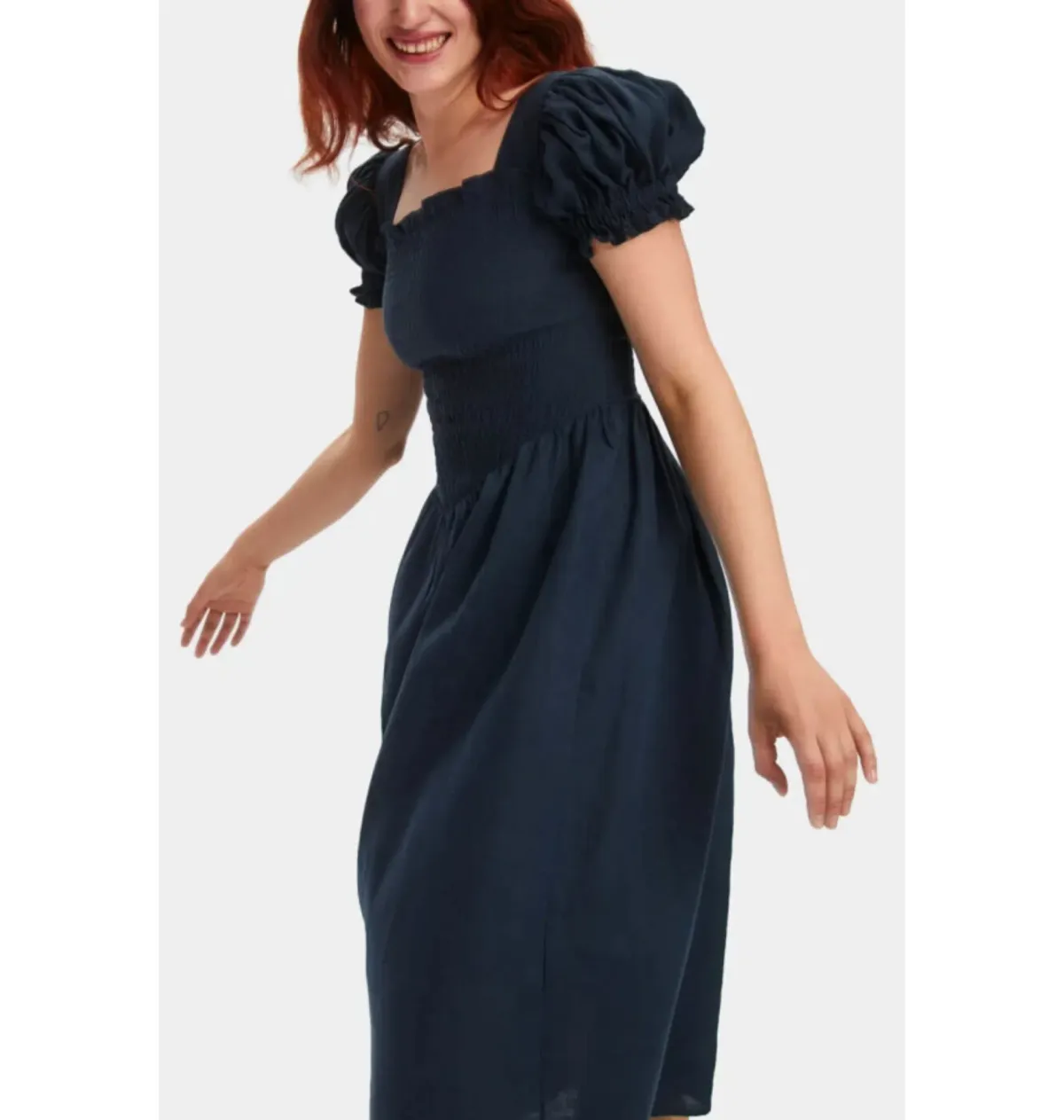 Sleeper Belle Midi Dress Navy Blue Size 10 - Image 4