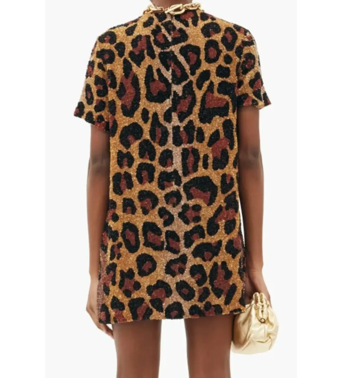 Ashish Georgette Mini Dress Animal Print Size UK 10 - Image 2