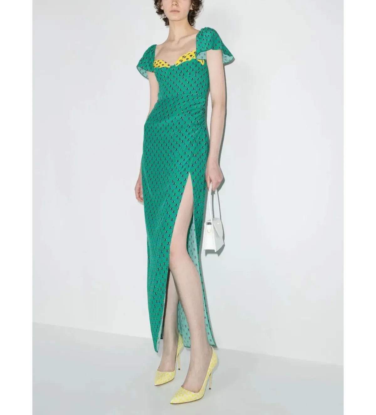 Staud Avril Maxi Dress Green Size UK 12 - Image 1