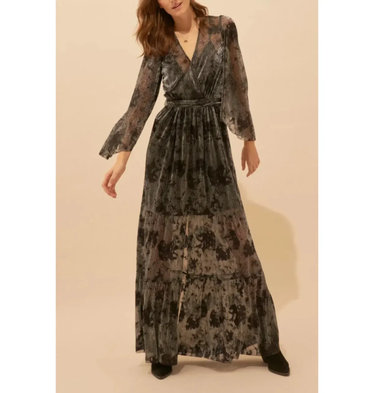 BA&SH Vianca Maxi Dress Black Size 10 - Image 1