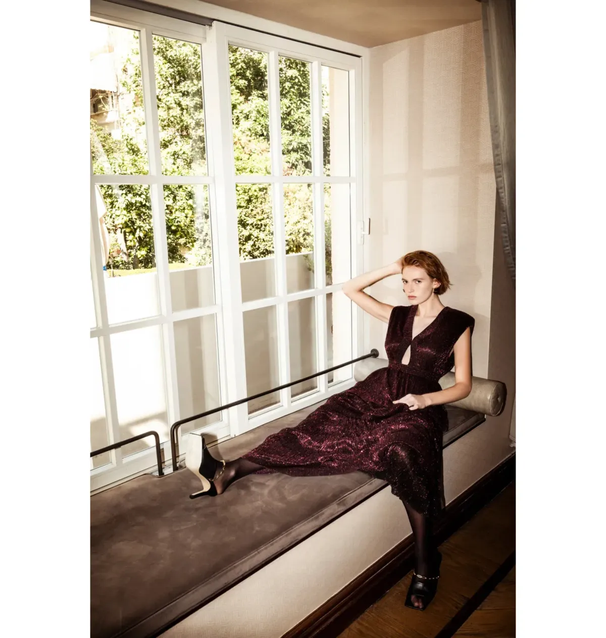 Sabina Musayev Cardinal Dress Burgundy Size 8 - Image 1