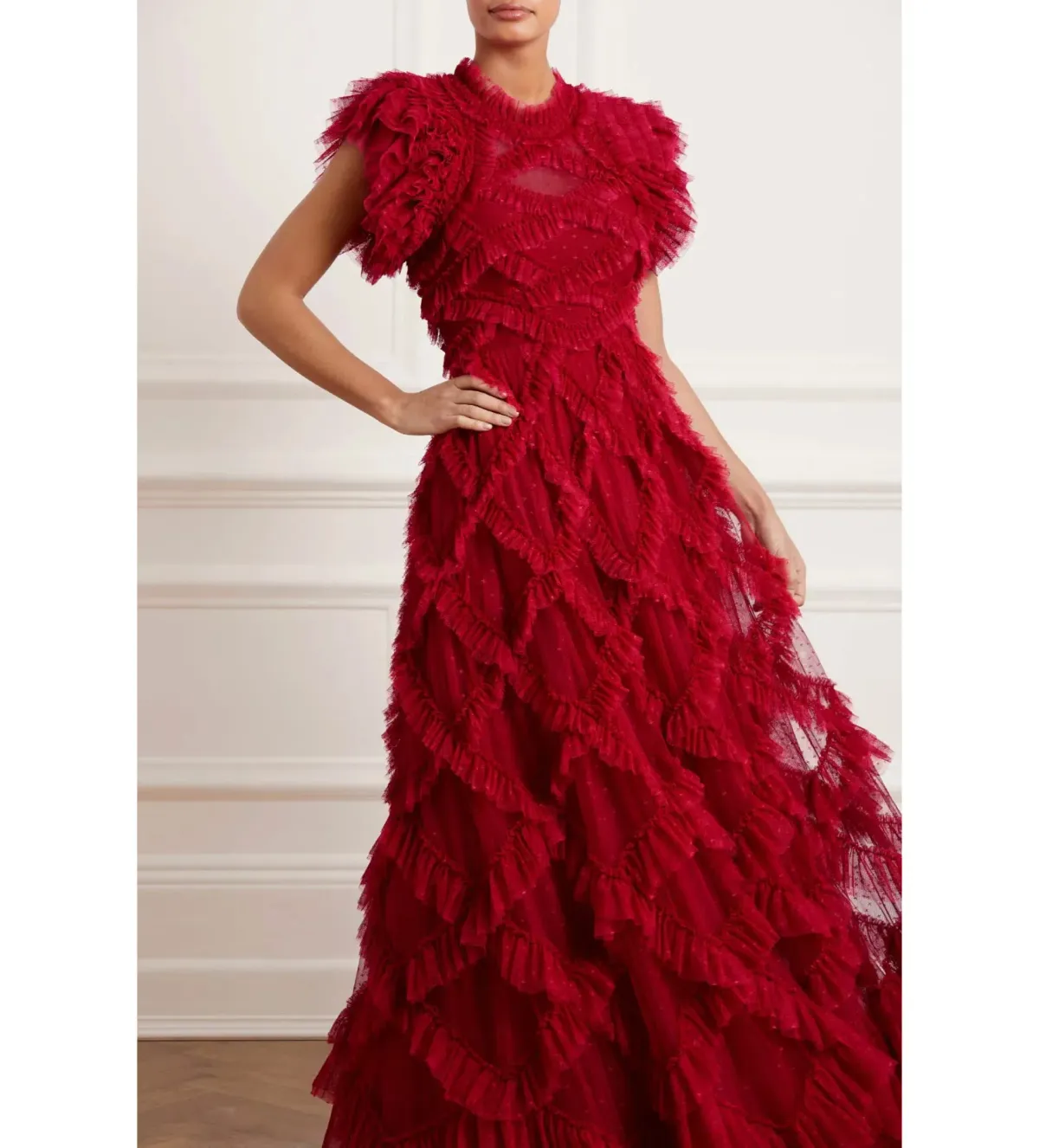 Needle and Thread Genevieve Rose Gown Red Size 10 - Image 2