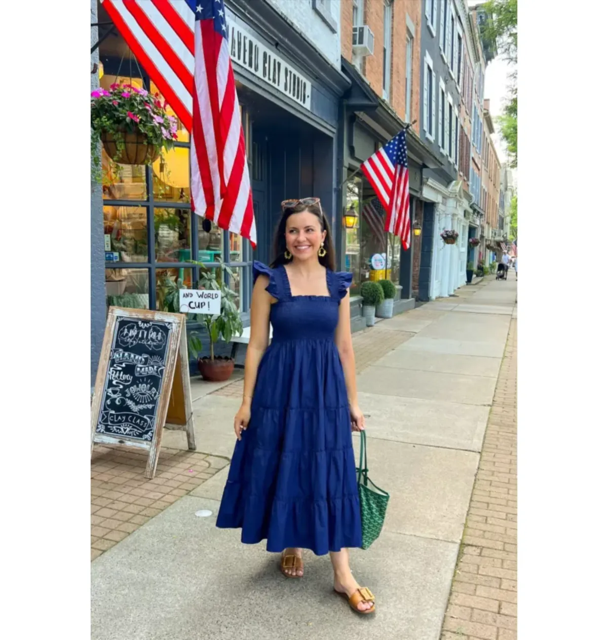 Hill House Home The Ellie Nap Midi Dress Blue Size 10 - Image 2