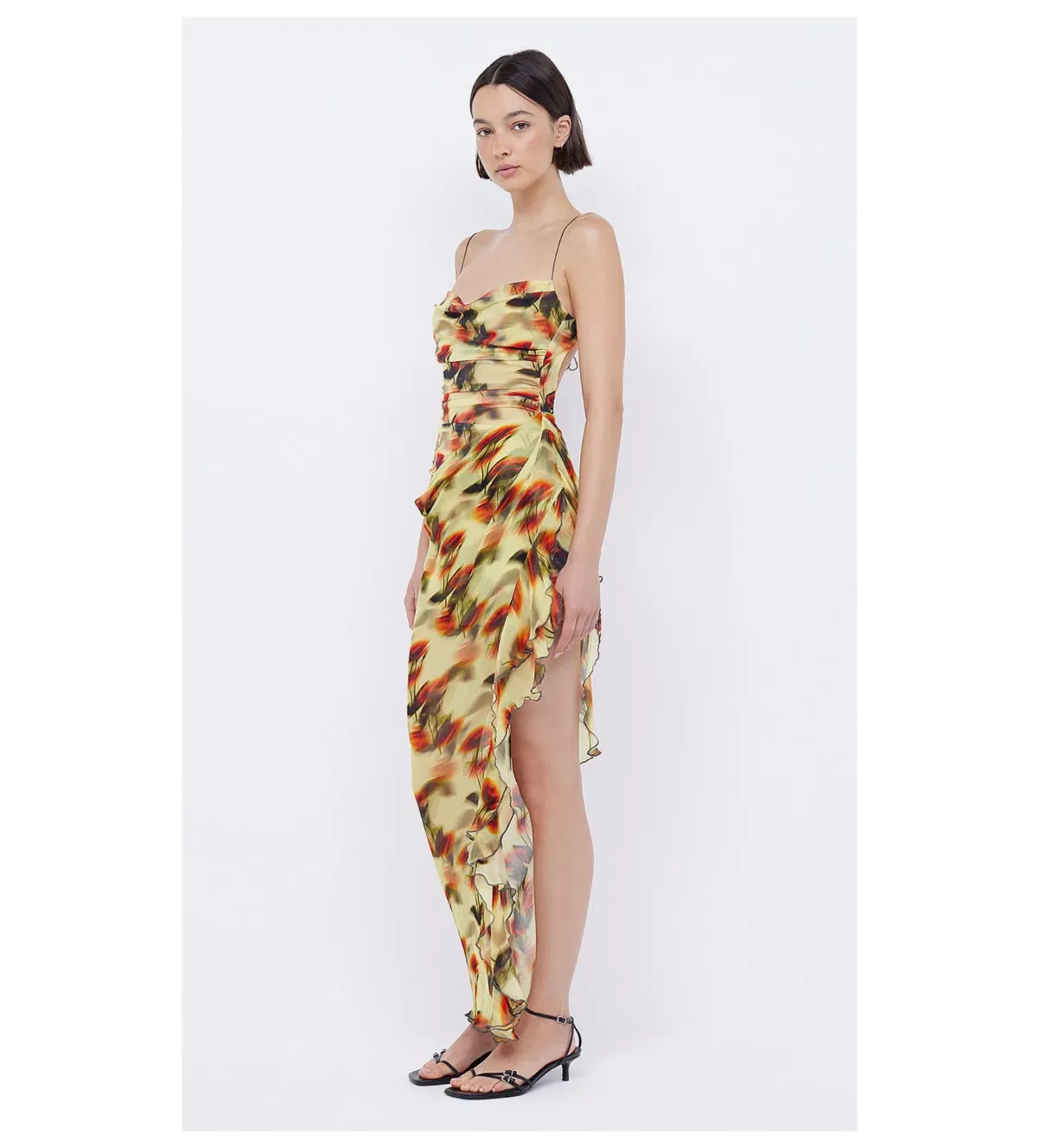 Bec & Bridge Fiore Asym Maxi Dress Multi Size UK 12 - Image 3