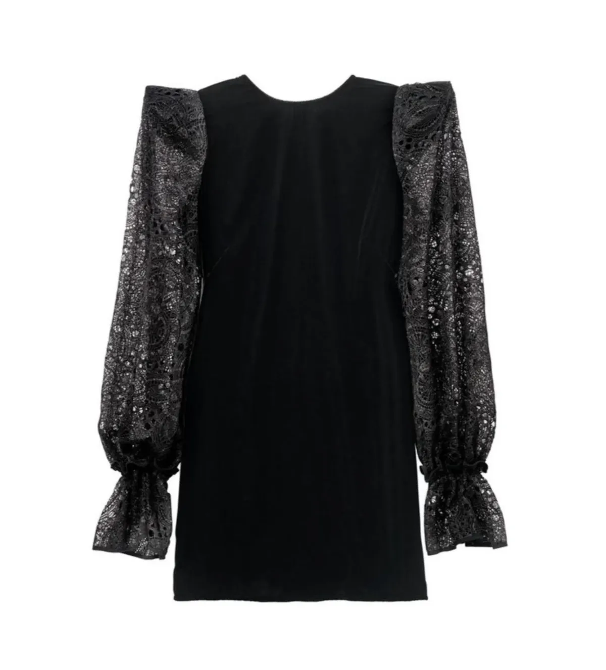 The Vampire’s Wife x H&M Velvet Lace Mini Dress Black Size UK 12 - Image 3