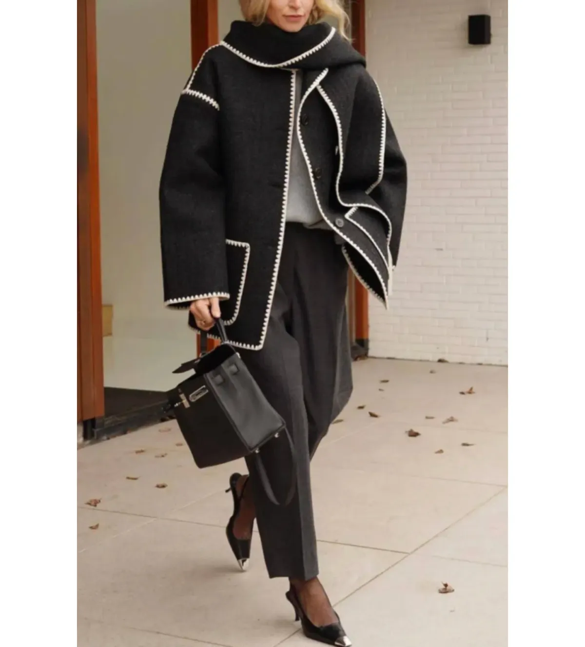 Totême Rent Scarf Jacket Black Size 10  - Image 1