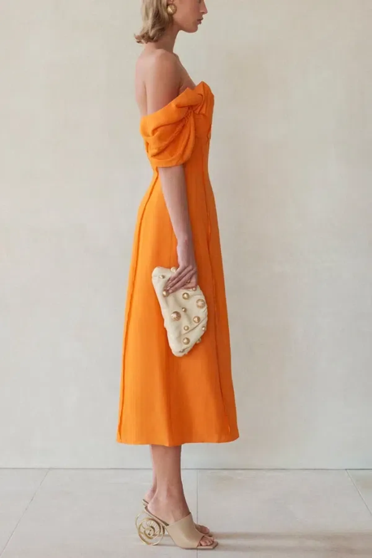 Cult Gaia Muna Mini Dress Orange Size UK 14 - Image 2