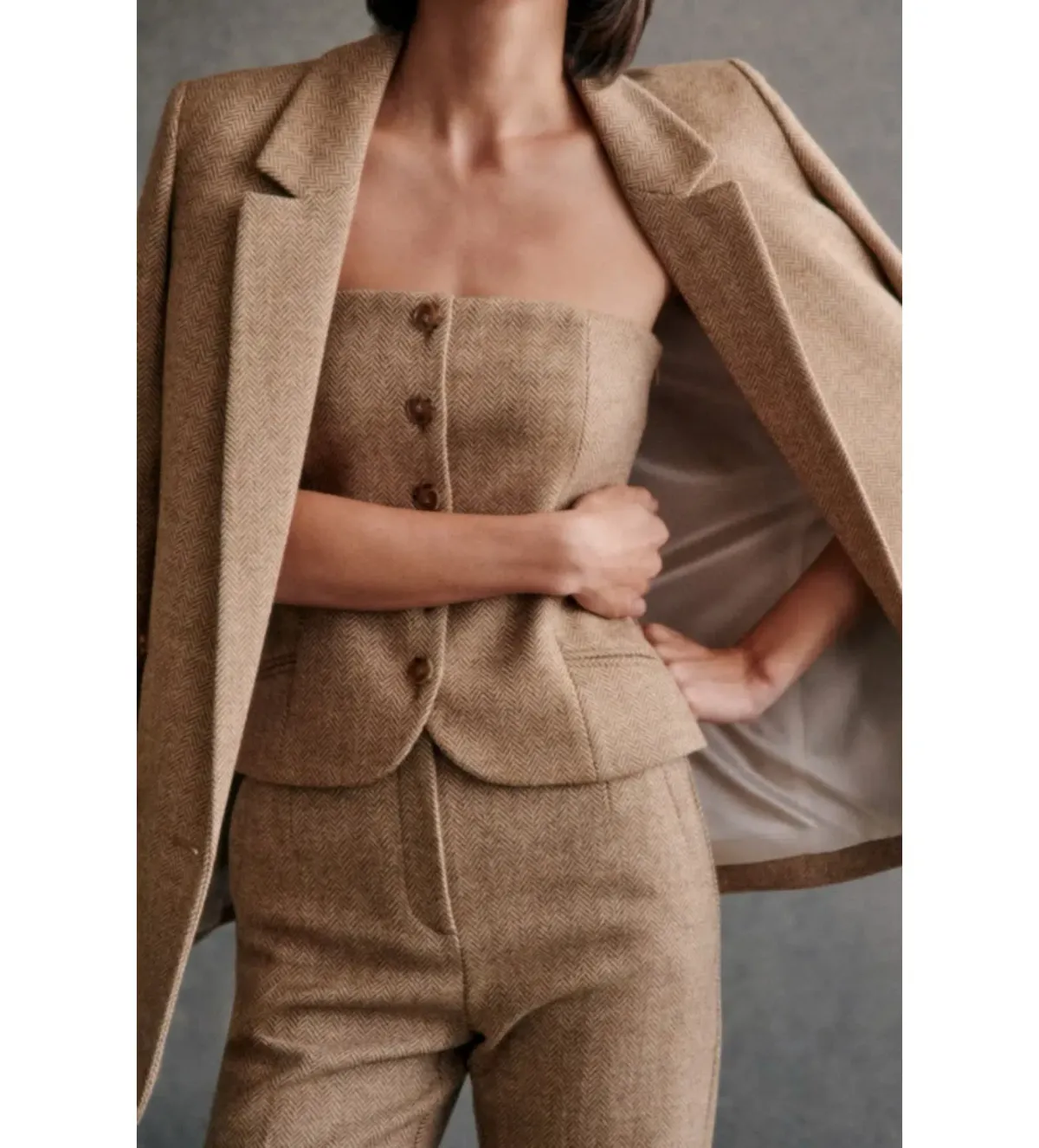 Sezane Rent Chelsea Jacket Brown Size 12 - Image 2