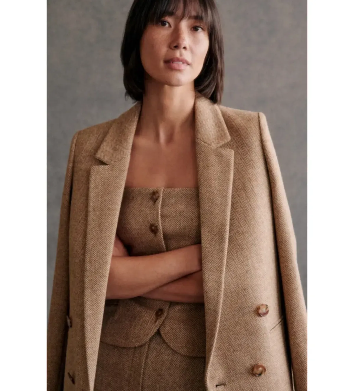 Sezane Rent Chelsea Jacket Brown Size 12 - Image 1