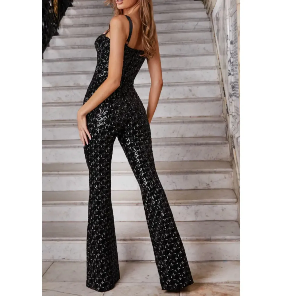 Nadine Merabi Hailey Jumpsuit Black Size L / UK 14 - Image 3