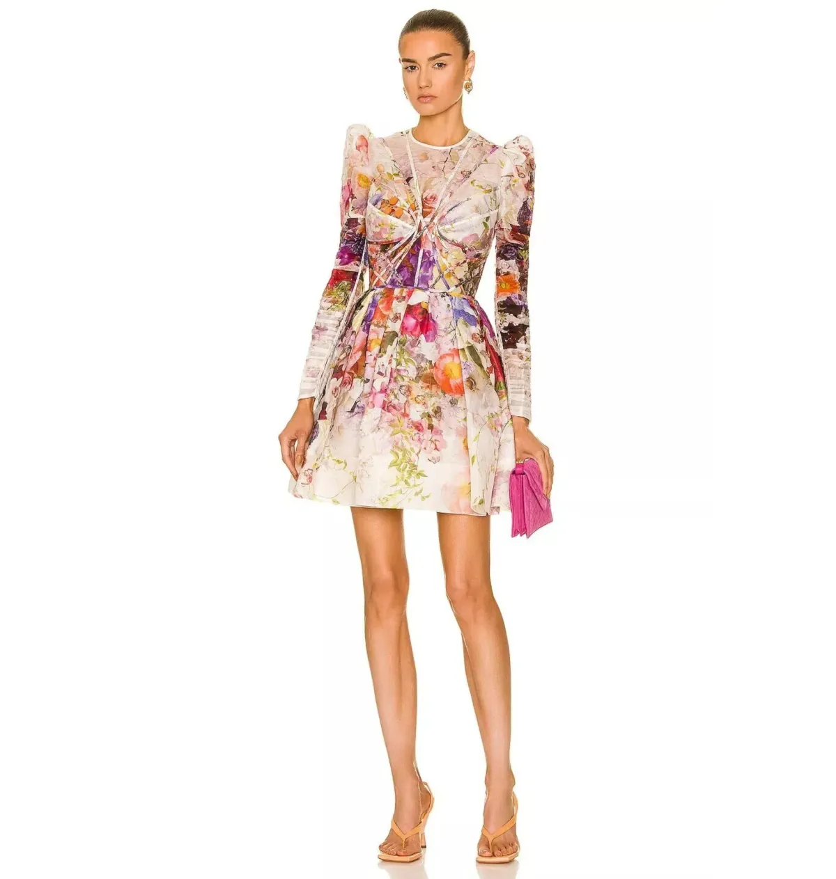 Zimmermann Prima Floral Mini Dress Floral Size 3 / UK 14 - Image 1
