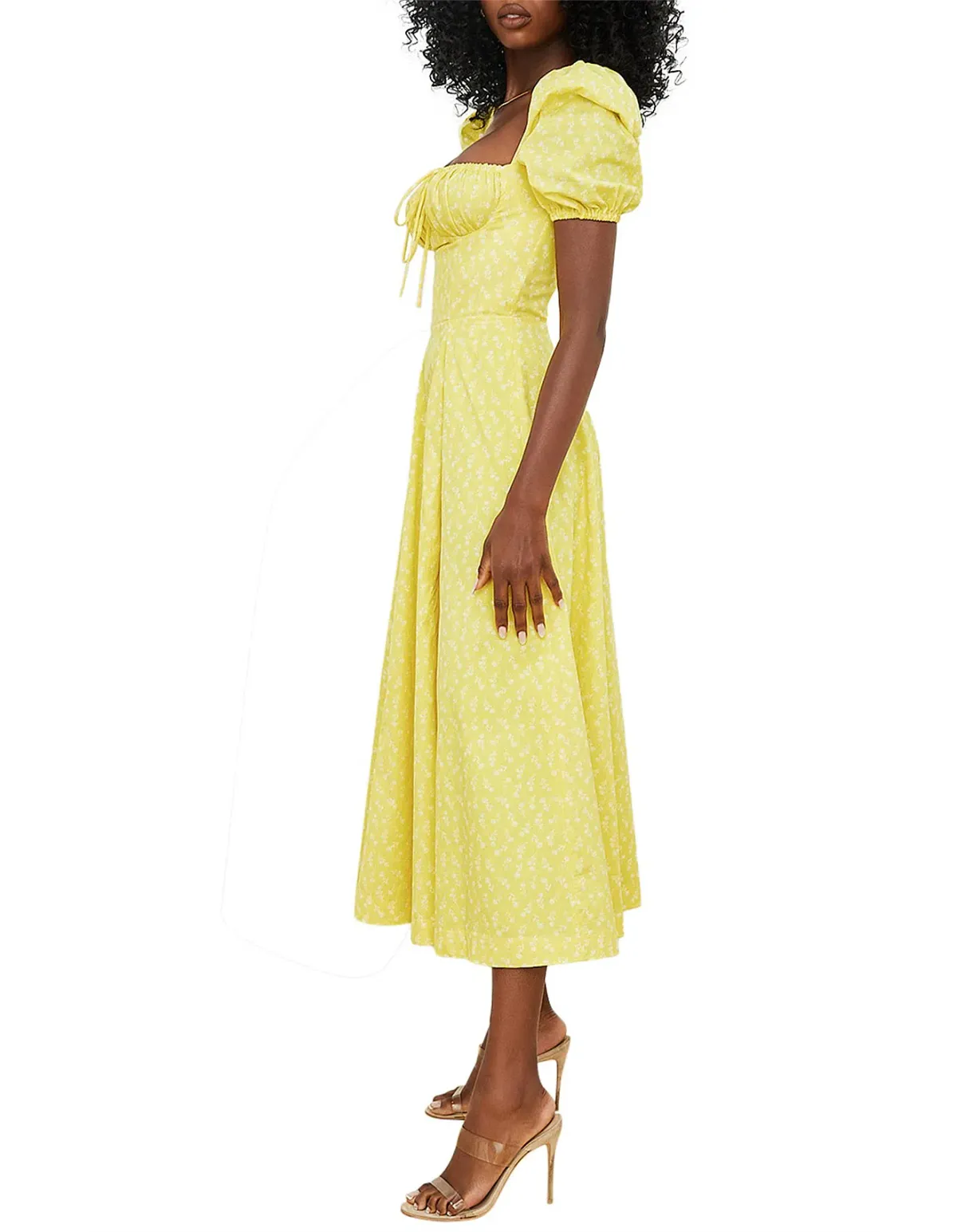 House of CB Tallulah Yellow Midi Dress Size UK 10 - Image 2