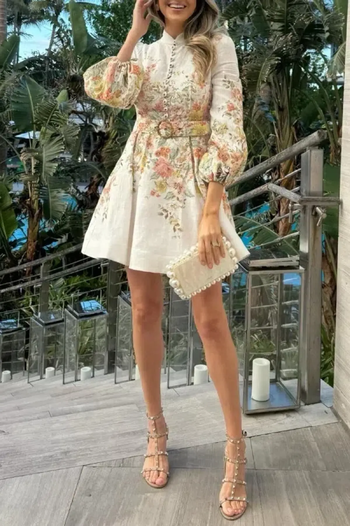 Zimmermann Matchmaker Floral Button Mini dress Size 1/UK10 - Image 1