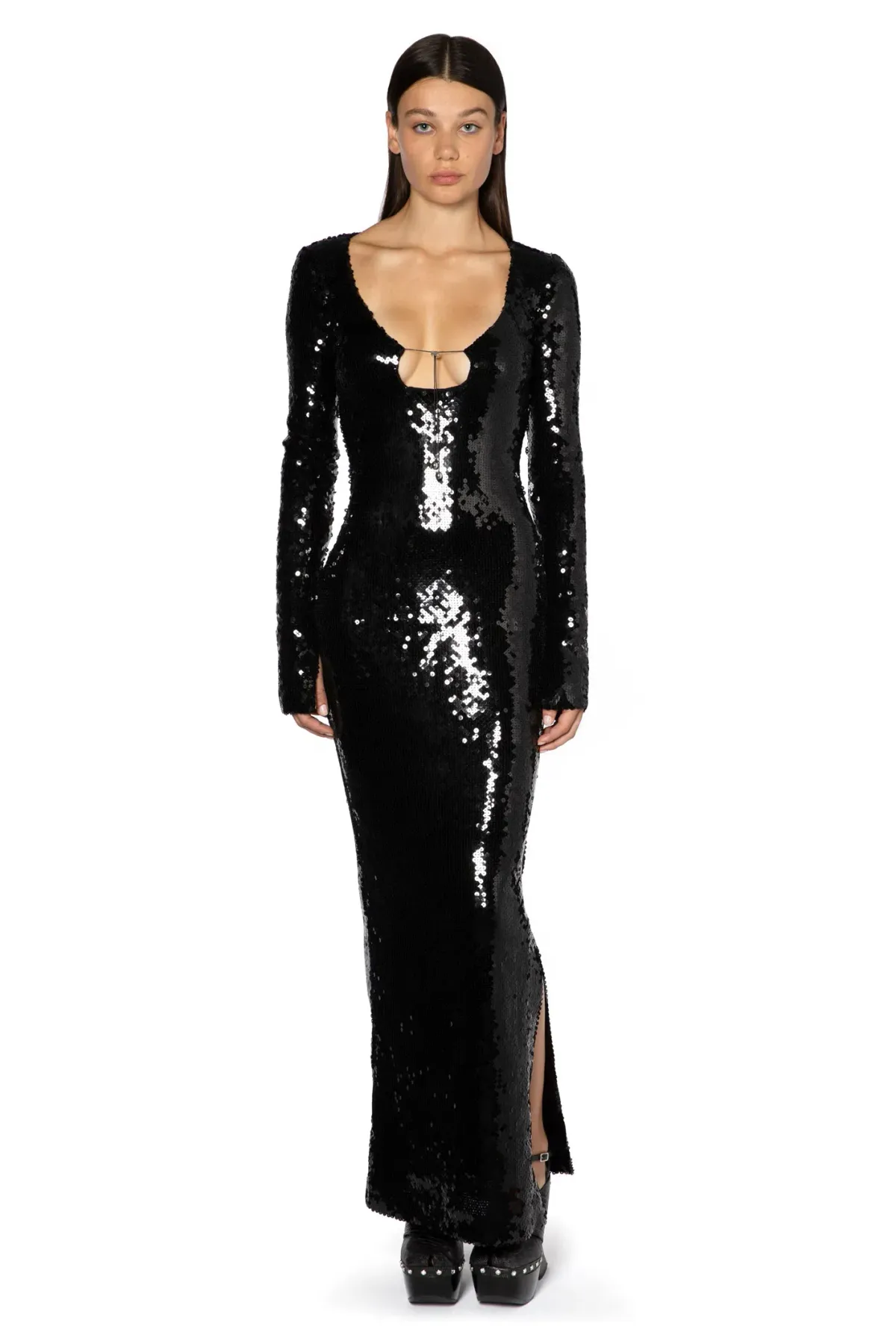 16ARLINGTON Solaria Sequin Midi Dress Sequins Size 12 - Image 1
